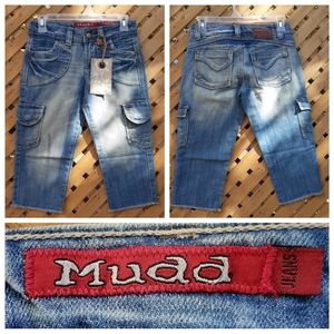 🔥2/$15🔥 NWT Mudd acid wash capris jeans